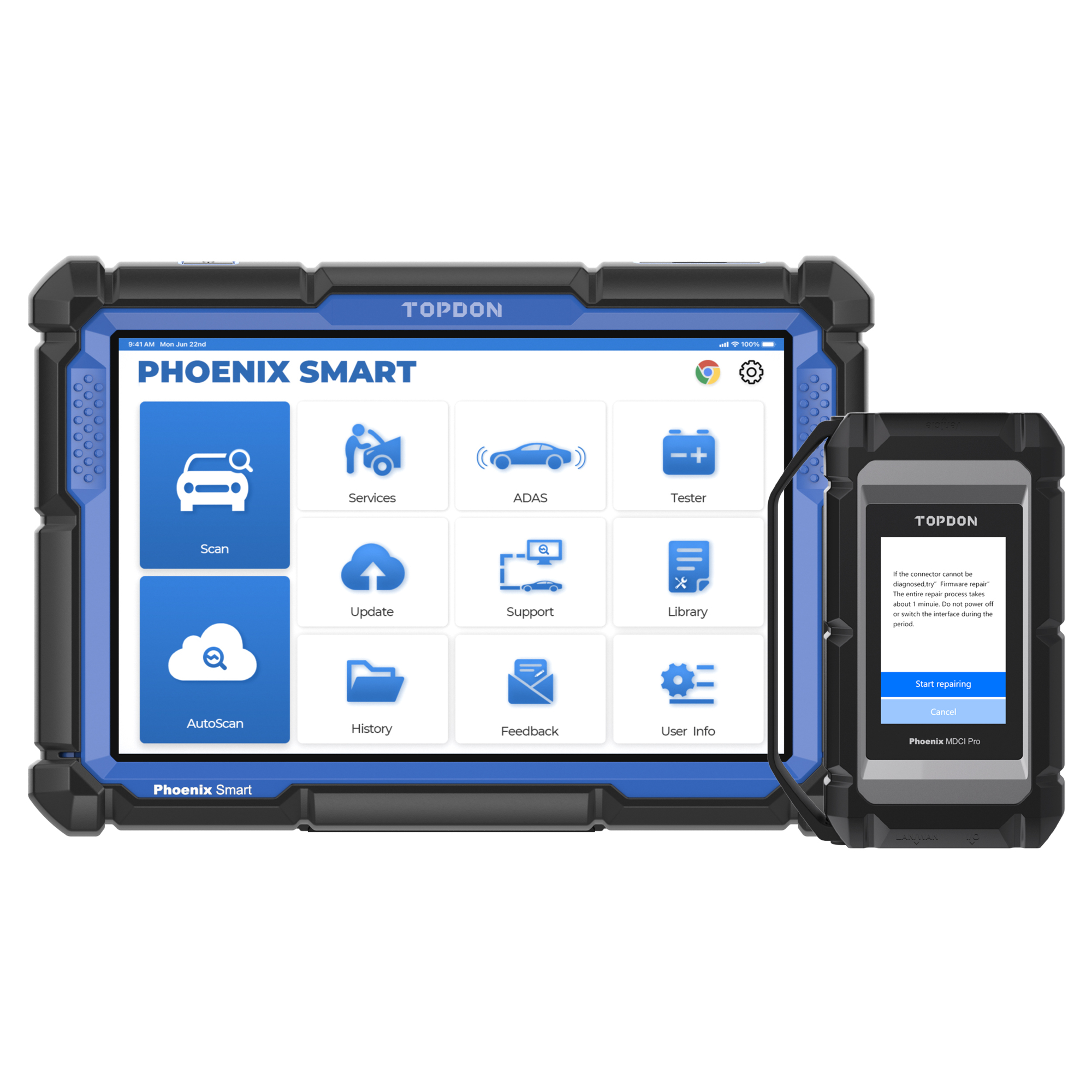 TOPDON Advanced Versatile Smart Scanner - OE-Level Diagnostic, VCI, ADAS Calibration, Model# Phoenix Smart